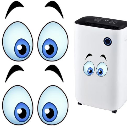 2 Pcs Augen Zum Aufkleben,Augen Aufkleber,Wasserdichte Selbstklebende,Klebe Augen,Kehrende Roboteraufkleber,Mähroboter Augenaufkleber,Cartoon Augen,Lustig Augenaufkleber für Roboter und Geräte