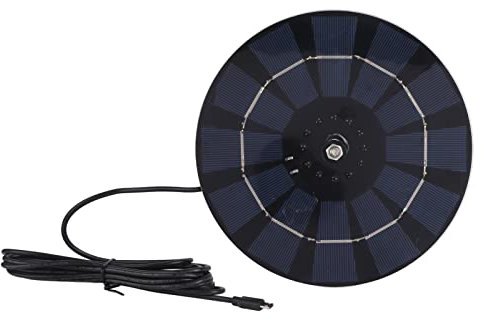 Panel Solar para Cámara de Seguridad, Panel Solar 5W Panel Solar de Silicio Monocristalino Pequeños Paneles Solares con Panel Solar, Placa Base, 3 Tornillo, 3 Enchufe de Pared