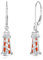 YueYuan Leuchtturm Ohrringe 925 Sterling Silber Meer Leuchtturm Schmuck Ohrringe für Damen Farbe: Rot