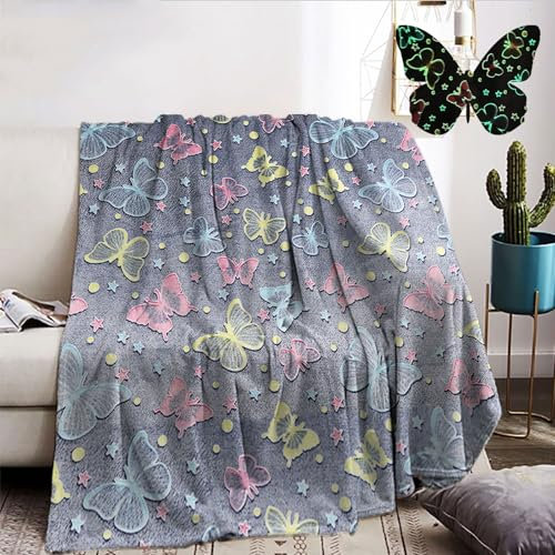 BNREDA Coperta coccolosa per bambini, coperta di flanella incandescente in pile, coperta morbida e calda per il divano, regali di compleanno per bambini e bambine (F, 130x150cm)