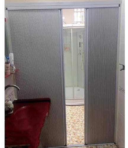 falttür Isolierte Falttüren mit Wabenstruktur, 84 x 80 hohe wasserdichte Außentür for Terrassen, Plantagen und Garagen, geräuschlose Falttür mit Aluminiumrahmen(H 80inch/203cm,W 22inch/56cm)