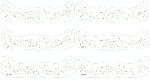 Lot de 6 faux autocollants pour femme - Tatouages temporaires imperméables à paillettes dorées et argentées - Pour fête musicale - Pour le visage, les vacances, la musique (or rose-QBT-008)