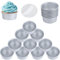yeeplant 18 stampi per torte in alluminio da 10,2 cm con 100 fogli di carta da forno, ideali per cheesecake, pizza, mousse