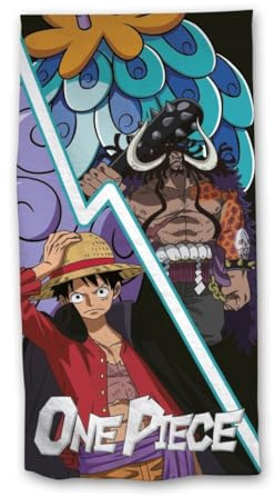 aymax Strandtuch One Piece Luffy vs Kaidou 70 x 140 cm, 100 % Polyester