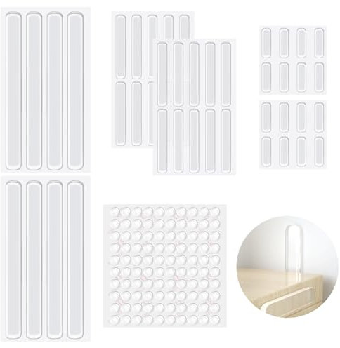 Topes de puerta Vylyciy, 144 unidades, goma 15/6/3.5 cm, tope elástico transparente, botones de goma para vidrio