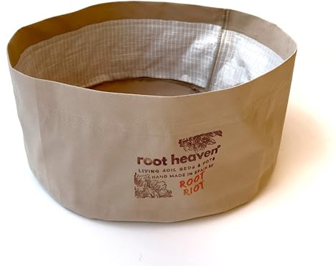 Root RIOT: Low Pot - Living Soil Fabric Pot Made of 100% Polypropylene for Cannabis Growing with Cuttings - Optimal Ventilation & Improved Root Growth (30L)