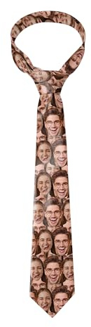 Faletony Personalisiert Krawatten mit Foto Bild, Logo, Text, Individuelle Foto-Krawatte Neuheit Krawatten Lustige Krawatte Personalisierte Geschenke für Vater, Ehemann, Freund, Männer, Freunde