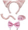 W WIDMANN MILANO Party Fashion 9079P - Verkleidungsset Schwein, Ohren, Nase, Fliege und Schwanz, Mottoparty, Karneval