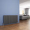 600 x 1190 mm Modern Anthracite Horizontal Column Designer Radiator Double Oval Panel Central Heating Radiators