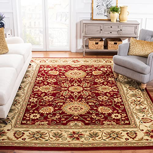 SAFAVIEH Lyndhurst Square Rug 6', Red & Ivory LNH212F