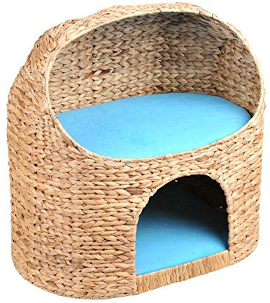 S. Rohrschneider e.K. Silvio Design Katzenhöhle Marvin mit Kissen türkis