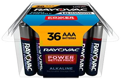 RAYOVAC AAA 36-Pack HIGH Energy Alkaline Batteries, 824-36PPK