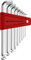 PB Swiss Tools Innensechskant Satz PB 2212.H-10 | 100% Swiss Made | 9-teiliger Winkelschraubendreher Satz 1,5/2/2,5/3/4/5/6/8/10 mm mit kurzem 100° Stiftteil