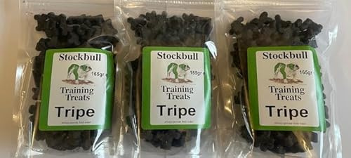 Stockbull Dog Training Treats - Tripe (3 x 165g Packets)