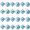 Toyland® Packung mit 24-80 mm (3 Zoll) eisblauen und silberverzierten Kugeln – Glitzerwirbel-Design – Weihnachtsbaumschmuck Blue Glitter