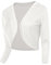 Urban GoCo Damen V-Ausschnitt Kurz-Strickweste Strickjacke 3/4 Ärmel (M, #2 weiß)