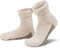 normani ALPAKA Wollsocken mit Alpaka- & Schafwolle sowie rutschfestem ABS-Aufdruck | Hausschuh-Socken | Dicke Kuschelsocken mit Antirutsch-Sohle Farbe Natur Größe 47-50