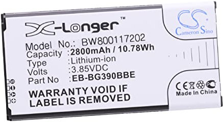 vhbw 1x Akku kompatibel mit Samsung Galaxy SM-G390Y, SM-G390W, Xcover 4, SM-G390F, SM-G390 Handy Smartphone Telefon (2800 mAh, 3,8 V, Li-Polymer)