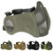 Aoutacc Airsoft Mesh Maske, Half Face Mesh Masken mit Gehörschutz für CS/Hunting/Paintball/Shooting-Grau