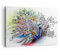 ARTTOR Wandbilder Dekoration Wohnzimmer Pfau Feder Farbe Bilder auf Leinwand 120x80cm Leinwandbild Schlafzimmer Küche Deko Wand Kunstdruck Art Groß XXL Wanddeko Bild Wall Decor Canvas AA120x80-3556