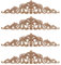 Amasawa 4Pcs 30 * 6 cm Holz Skulptur Lang Corner Flourish Applique Blumenmuster Möbel Wohnung Deko Europäischer Stil,Lange Holzschnitzerei Applikation