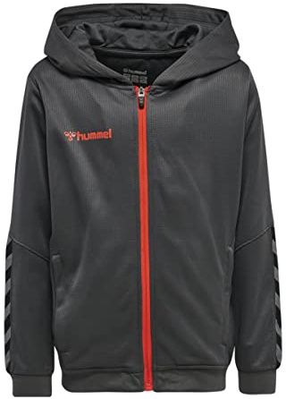 Hummel Jungen Hoodie Hmlauthentic Kids Poly Zip Hoodie, Asphalt, 176, 204938-1525-176