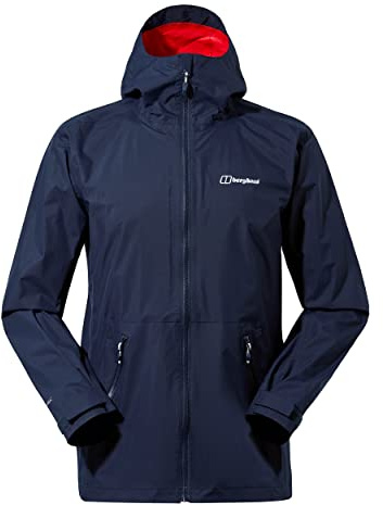 Berghaus Men's Deluge Pro Waterproof Shell Jacket | Adjustable | Durable Coat | Rain Protection, Dusk, XS