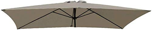 Green Bay 3X2m/6 Arms Replacement Parasol Garden Patio Umbrella Fabric Canopy Cover (Brown)