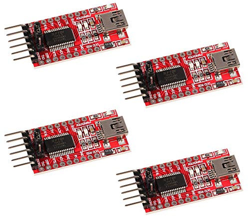 AITRIP 4X FTDI Serial Adapter FT232RL USB zu TTL Adapter 3,3V / 5V Modul Mini Port für Arduino und Raspberry Pi