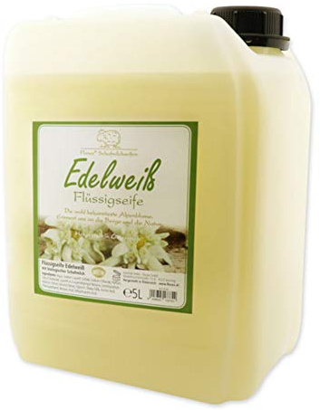 Florex Schafmilchseife Edelweiß 5 L Flüssigseife Kanister Seife Nachfüllflasche Schafmilch Naturseife