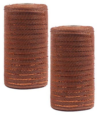 YYCRAFT 2 x 15,2 cm Metallic-Dekoband, 2 Stück, braun