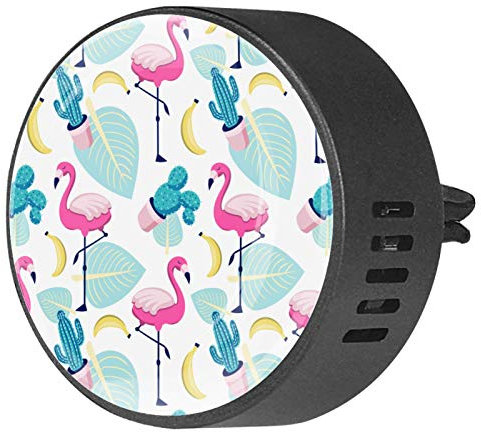 BestIdeas Auto-Lufterfrischer mit tropischem Flamingo, Palme, Kaktus, Banane, Aromatherapie, ätherisches Öl, 2 Stück