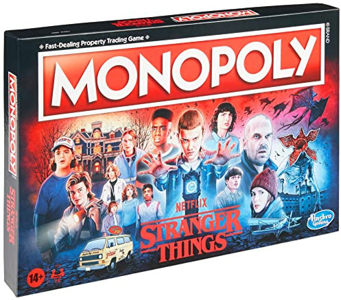 Monopoly: Netflix Stranger Things Edition Brettspiel für Erwachsene und Jugendliche ab 14 Jahren, Spiel für 2-6 Spieler, inspiriert von Stranger Things, Staffel 4