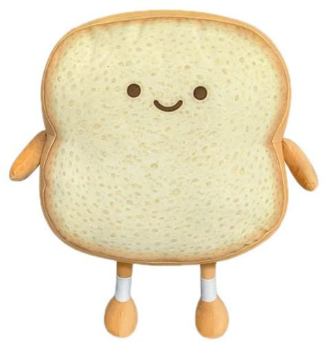 NatureMan Toastbrotkissen, lustige Brotform, Plüschtier, klein, niedlich, gefülltes Plüsch-Sofakissen, für Kinder und Erwachsene, Zuhause, Schlafzimmer, Dekoration (Gold)