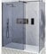 Milano Nero Black Corner Smoked Glass Frameless Shower Enclosure White Tray - 1600mm x 800mm
