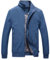 KUDORO Blouson Homme Léger pour Printemps Été Zippée Veste d'Extérieur Casual Bomber de Couleur Uni Veste Coupe-Vent à Col Montant Jacket Homme de l'Aviateur Thin Classique Décontracté(Bleu,3XL)