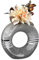 Moderne Vase Keramikvase Tischvase Dekovase Vase mit Loch grau Silber 19x19 cm