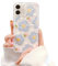 Ownest Kompatibel mit iPhone 12 Mini Hülle, Blume Aesthetic Transparente Hülle mit Silikon Case Süßes Blumen Design Dünne Cover Stoßfest für Frauen Mädchen Handyhülle -Blau