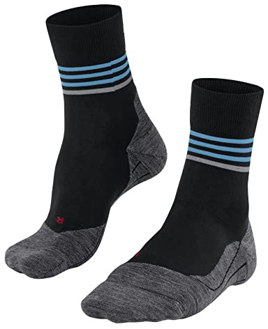 FALKE Damen Laufsocken RU4 Endurance Reflect W SO Baumwolle Antiblasen 1 Paar, Schwarz (Black 3007), 41-42