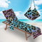 Surwin Schonbezug Für Gartenliege Strandliegenauflage Frottee Liegenauflage Stuhl Strandtuch Sun Lounger Bezug mit Tasche Sporthandtuch für Sommer Strand Garten Schwimmen (75x210cm,Lila)