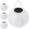 Lumiled 4x Solar Lampions Außen wetterfest Solarlaterne Laterne 20cm LED Lampion Solarleuchte IP44 Kugel weiß Hängend Dekorative Außenleuchte Gartenleuchte Hängende Gartenlaterne hängeleuchte