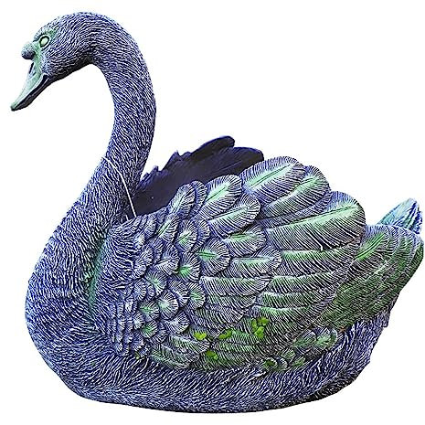 POCHY Blumentopf Schwan Pflanztöpfe, Pflanzgefäße Halter Home Ornamente Büro Schreibtisch Dekoration Geschenk