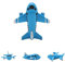 ZENAHA PVC Blau Flugzeug 2PCS Nette 3D Kühlschrank Aufkleber + Magnete Cartoon Kühlschrank Starke Magnet Aufkleber Für Küche Whiteboard tür