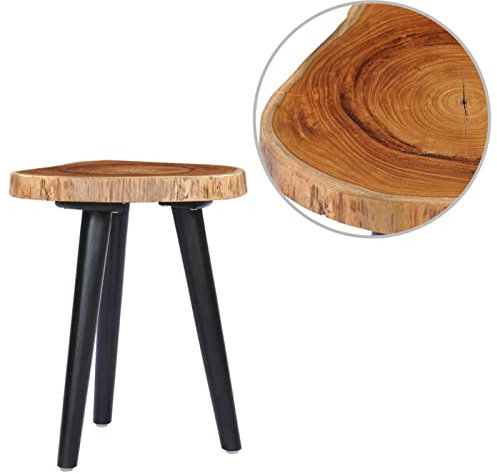 BaraSh Couchtisch 40 x 45 cm Couchtische Coffee Table Tische FüR Wohnzimmer Wohnzimmertische Teak Massiv