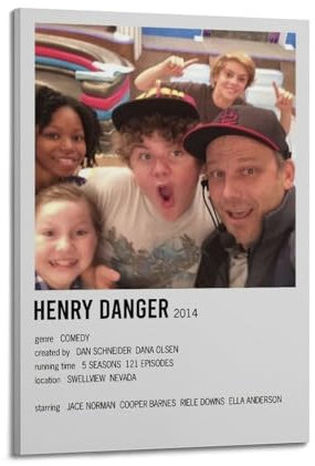 Filmposter Henry Danger, Raumdekor, Poster für Schlafzimmer, Wohnzimmer, Wände, 60 x 90 cm, Rahmenstil