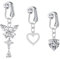 MODRSA 14G Faux Piercing Nombril Acier Chirurgical Papillon Forme Cœur CZ Faux Percing au Nombril Argent Piercing Nombril Anneau Clip On Pour Femmes