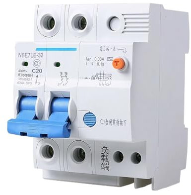 Disjoncteur de fuite domestique avec disjoncteur de Protection électrique NBE7LE 2P 16A 20A 25A 32A 40A 63A 1 pièces(2P,16a)