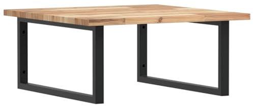 vidaXL Waschbeckenregal Wandmontage Stahl und Akazienholz