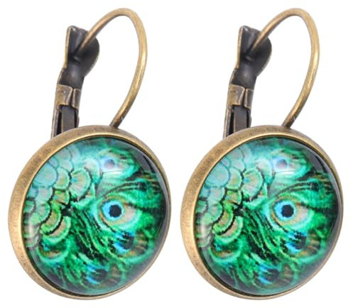 VALICLUD bunte Ohrringe Brautohrringe für die Hochzeit Braut-Ohrring Frauen antike Ohrringe Pfau Ohrringe Opal-Ohrringe die degendame kolczyki damskie fashionic klappcreolen Frau Ohrring