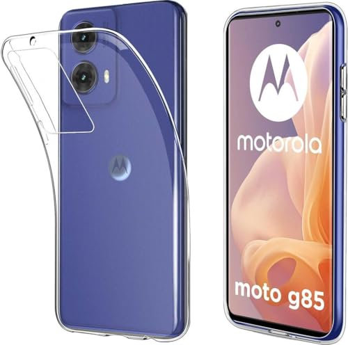 Oprimio Crystal Clear Case for Motorola Moto G85 5G [Silicone Case] [%100 Transparent] [German Material] Ultra Thin Clear Mobile Phone Case for Motorola G85